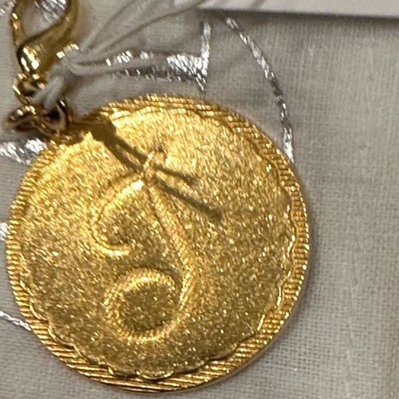 NWT- John Wind T Initial Charm ~ Gold - Picture 2 of 3